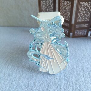 dyed blue or spray blue soft enamel pins with polarizing process craft,chameleon powder