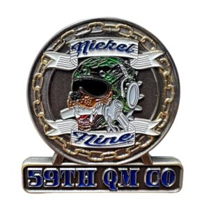 59th QM CO Nickel soft enamel pin