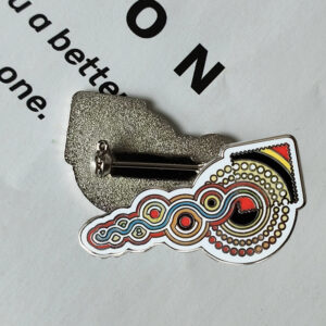 Company logo hard enamel gold plating pin with safety pin