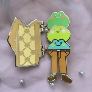 Hard enamel with frogs and flipped smooth hinge