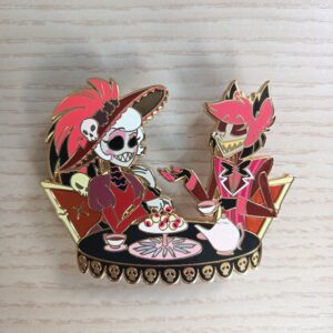Lilith and  Alastor，character images from the anime Hazbin Hotel， are anime peripherals for fans to collect