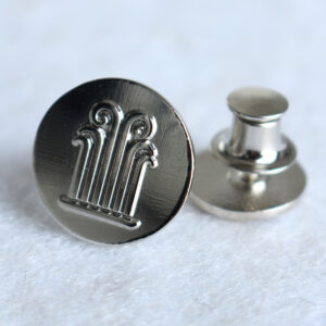 No Color silver plating trading pin with deluxe backing