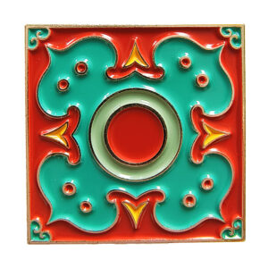 Retro pattern Soft enamel gold plating pin
