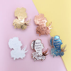 badge with different platings  rose with oath