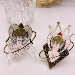 hard enamel with glitter and sandblast effect, same mold with different enamel colours and  printing colours