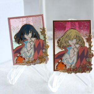 hard enamel with stained glass effect and uv printing Howl  from the animated film  directed by Hayao Miyazaki