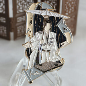 traditional charactor with chess soft enamel umbrella pin